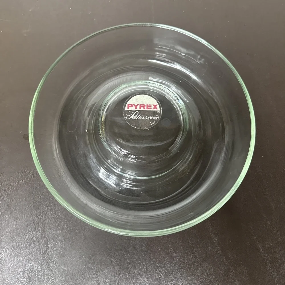 PYREX 22cm 9-inch VTG Patisserie Flan Dish Bundt Pan Cake Ring Jello Clear  NEW!